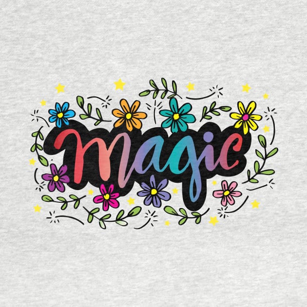 Magic hand lettering with floral. by Handini _Atmodiwiryo